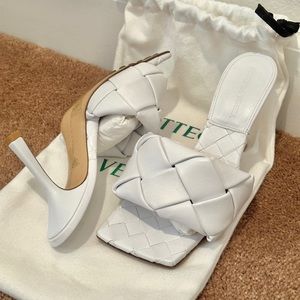 Bottega Veneta White Lido Mule